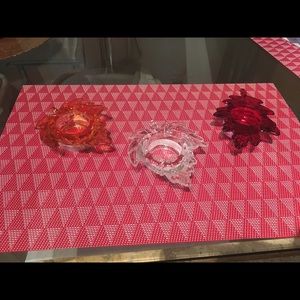 Glass candle holders